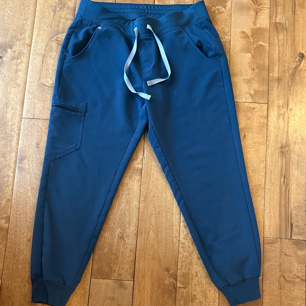 Figs Zamora Jogger Pants Size Medium/Petite Caribbean Blue
